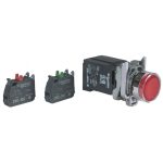 SCHNEIDER XB4BW3445 Világító nyomógomb +transzformátor piros