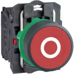 SCHNEIDER XB5AA4322 Komplett nyomógomb, piros, "O" jellel