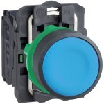 SCHNEIDER XB5AA61 Komplett nyomógomb, kék