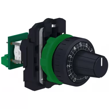 SCHNEIDER XB5AD912R100K Harmony komplett műanyag potencióméter, Ø22, 100 kOhm