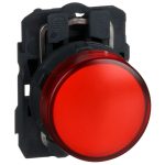 SCHNEIDER XB5AVG4 LED-es jelzőlámpa aljzat piros, 110V