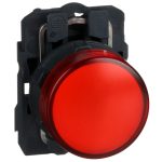 SCHNEIDER XB5AVG4 LED-es jelzőlámpa aljzat piros, 110V