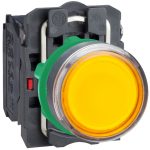   SCHNEIDER XB5AW35G5 LED-es világító nyomógomb, sárga, 110V