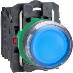 SCHNEIDER XB5AW36G5 LED-es világító nyomógomb, kék, 110V