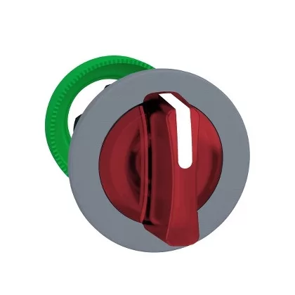   SCHNEIDER XB5FK134B5C0 Harmony panelbe süllyesztett komplett műanyag világító kapcsoló, Ø30, 3 állású, 24 V, 1NO+1NC, piros, szürke körgyűrű