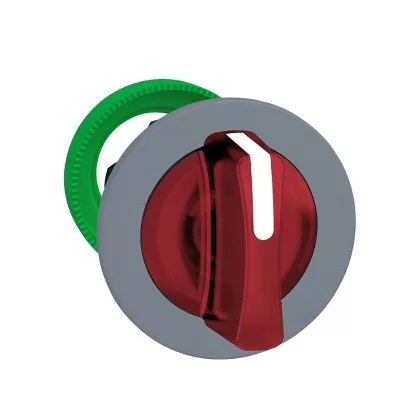   SCHNEIDER XB5FK134M5C0 Harmony panelbe süllyesztett komplett műanyag világító kapcsoló, Ø30, 3 állású, 230 VAC, 1NO+1NC, piros, szürke körgyűrű