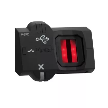 SCHNEIDER XB5S7B2M12 Harmony biometrikus kapcsoló, monostabil, PNP, GDPR megfelelés, 24VAC/DC, M12 csatlakozóval