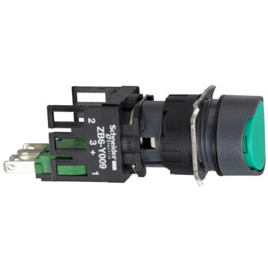 SCHNEIDER XB6AA35B Komplett nyomógomb, zöld