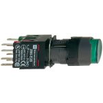 SCHNEIDER XB6AE3B1B Komplett világító nyomógomb, zöld