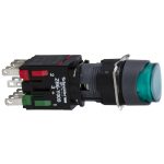 SCHNEIDER XB6AE3B5B Világító nyomógomb, kerek, zöld, N/O+N/C