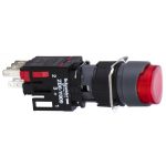 SCHNEIDER XB6AE4B2B Komplett világító nyomógomb, piros