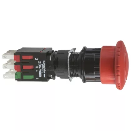 SCHNEIDER XB6AS8349B Harmony XB6 Ø16 komplett vészgomb