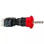 SCHNEIDER XB6AS9349B Kulcsos vészgombfej átm:40mm