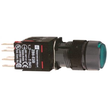 SCHNEIDER XB6AW3B1B Komplett világító nyomógomb, zöld