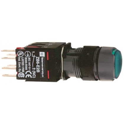 SCHNEIDER XB6AW3B5B Komplett világító nyomógomb, zöld