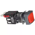 SCHNEIDER XB6CA42B Komplett nyomógomb, szögletes, piros