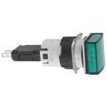 SCHNEIDER XB6CV3BB Komplett jelzőlámpa, szögletes, zöld