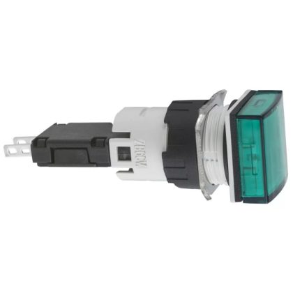 SCHNEIDER XB6CV3BB Komplett jelzőlámpa, szögletes, zöld