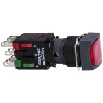 SCHNEIDER XB6CW4B2B Világító nyomógomb, szögletes, piros