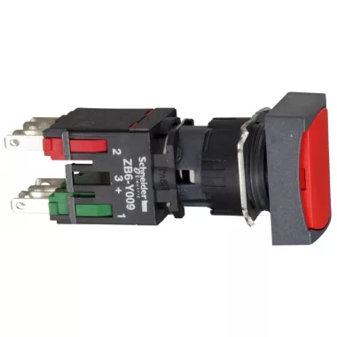 SCHNEIDER XB6DA45B Komplett nyomógomb, piros