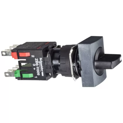   SCHNEIDER XB6DD235B Választókapcsoló, 3 állású, szögletes