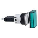 SCHNEIDER XB6DV3BB Komplett jelzőlámpa, szögletes, zöld