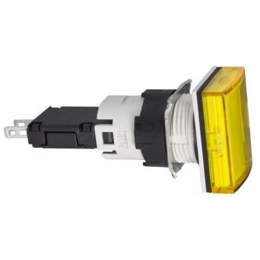 SCHNEIDER XB6DV5BB Komplett jelzőlámpa, szögletes, sárga