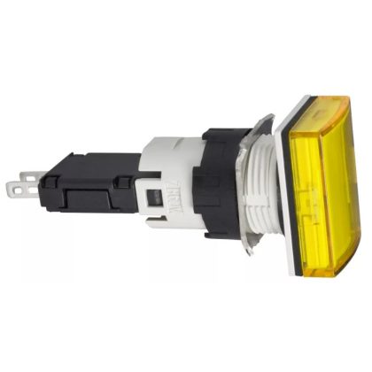 SCHNEIDER XB6DV5BB Komplett jelzőlámpa, szögletes, sárga