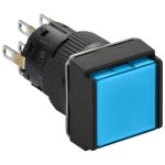 SCHNEIDER XB6ECW6B2P négyzetes kék világító nyomógomb Ø16-sülly. visszatérő-24 V-2CO
