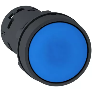SCHNEIDER XB7NA65 Harmony XB7 monolitikus Ø22 nyomógomb, visszatérő, 1NO+1NC, kék
