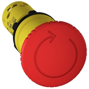 SCHNEIDER XB7NS8445 Harmony XB7 monolitikus Ø22 vészkioldó, forgatásra oldó, 1NC+1NO, piros