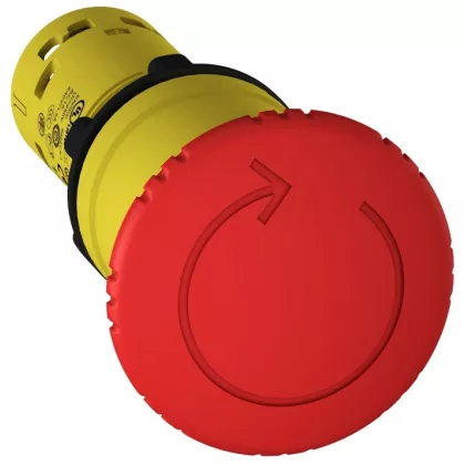   SCHNEIDER XB7NS8445 Harmony XB7 monolitikus Ø22 vészkioldó, forgatásra oldó, 1NC+1NO, piros