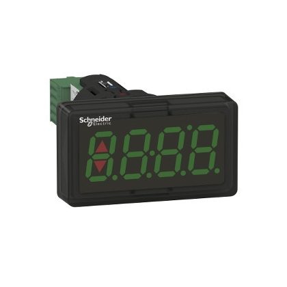 SCHNEIDER XBH1AA0G4 Harmony XB5 műanyag digitális panelkijelző, Ø22, zöld, 4 digit, 4-20mA bemenet