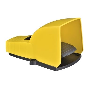 SCHNEIDER XPEY611 Harmony XPE lábkapcsoló, 2 fokozatú, 1NO+2NC, védeőtetővel, műanyag, sárga