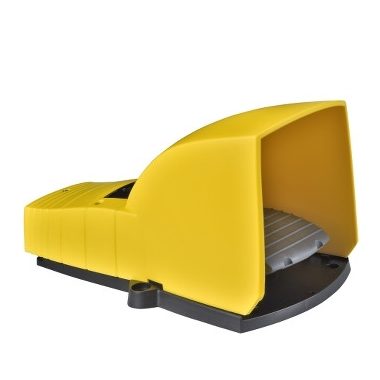SCHNEIDER XPEY711 Harmony XPE lábkapcsoló, 2 fokozatú, 1NO+2NC, védeőtetővel, műanyag, kioldóval, sárga