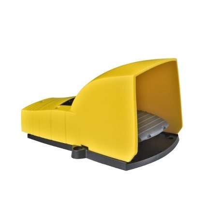   SCHNEIDER XPEY711 Harmony XPE lábkapcsoló, 2 fokozatú, 1NO+2NC, védeőtetővel, műanyag, kioldóval, sárga