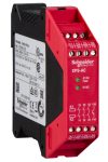 SCHNEIDER XPSAC1321P Preventa biztonsági relé, vészkapcsoló-vészleállító, 3NO, +1 szilárdtest kimenet, 48 VAC, rugós