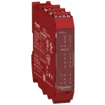SCHNEIDER XPSMCMMX0802 Preventa XPS MCM biztonsági vezérlő, biztonsági bővítő I/O modul, 8DI+2DO (+start/reset/teszt/státusz), cavaros