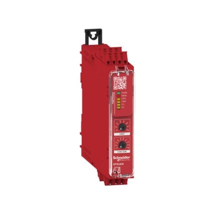   SCHNEIDER XPSUAK12AC Preventa biztonsági relé modul, XSPUAF+biztonsági szőnyeg funkció, Cat.4, biztonsági be/ki: 2/3CO, PNP, 24VAC/DC, rugós