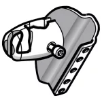   SCHNEIDER XUZX2003 Rögzítő fej (3D), M12-es tartóoszlophoz