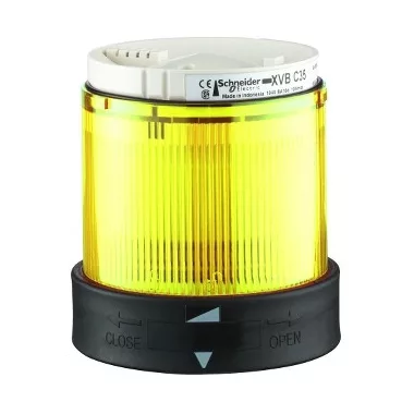 SCHNEIDER XVBC2B8D Harmony XVB Ø70 fényoszlop fénymodul, LED, folyamatos fényű, sárga, 24VAC/DC, diffúzorral