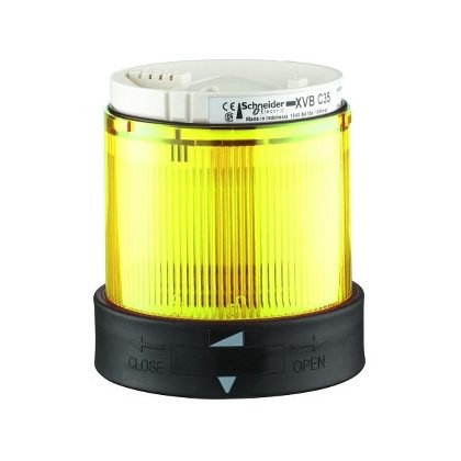   SCHNEIDER XVBC2B8D Harmony XVB Ø70 fényoszlop fénymodul, LED, folyamatos fényű, sárga, 24VAC/DC, diffúzorral
