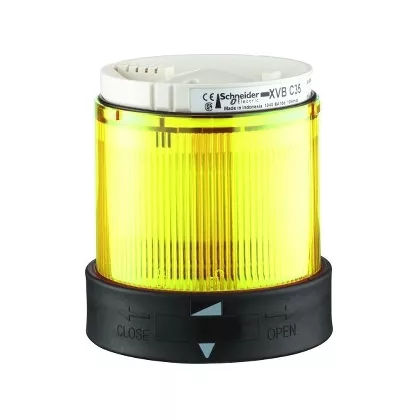   SCHNEIDER XVBC2B8D Harmony XVB Ø70 fényoszlop fénymodul, LED, folyamatos fényű, sárga, 24VAC/DC, diffúzorral