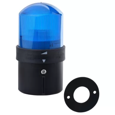 SCHNEIDER XVBL0B6 XVB Folytonos fényű LED-es villogó jelzőoszlop kék 24V ACDC