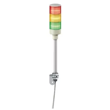 SCHNEIDER XVGB3S Harmony Easy komplett fényoszlop, 3 szintes, piros-narancs-zöld, 24 VAC/DC, tartócsöves, L-konzolos rögzítésűhangj.,