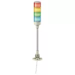   SCHNEIDER XVGB4M Harmony Easy komplett fényoszlop, 4 szintes, piros-nar.-zöld-kék, 24 VAC/DC, tartócsöves, csavaros, elhajtható,