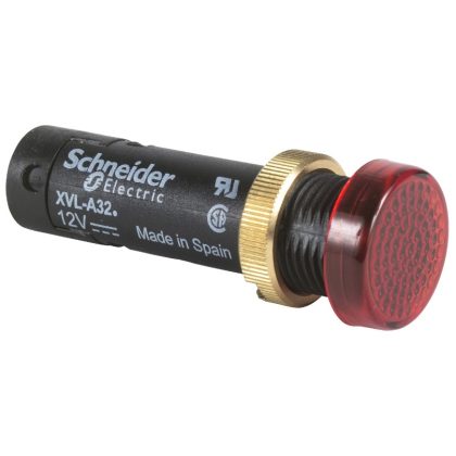   SCHNEIDER XVLA334 Komplett jelzőlámpa 24VDC LED átm:8mm piros