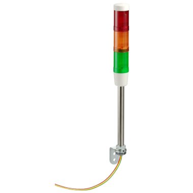 SCHNEIDER XVMB1R6AG XVM complete light column, continuous yellow-green flashing red 24 VAC/DC
