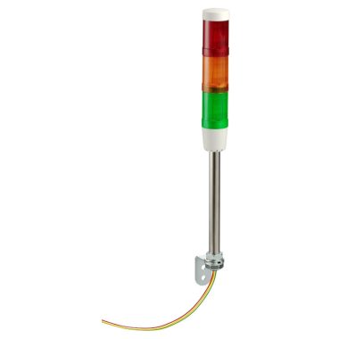 SCHNEIDER XVMB1RAGS XVM komplett fényoszlop, folytonos piros-sárga-zöld akusztikus egységgel 24 VAC/DC