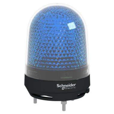 SCHNEIDER XVR3B06S Multifunkciós forgó jelzőegység, LED, 100mm, IP23, kék, berregővel, 12-24 VAC/DC